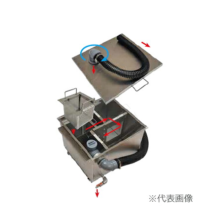 ●ホーコス 【GRS-30F】床置型グリース阻集器 らく置きトラップ 許容流入流量30(L/min) 受注約2週〔IF〕｜家電と住設のイークローバー