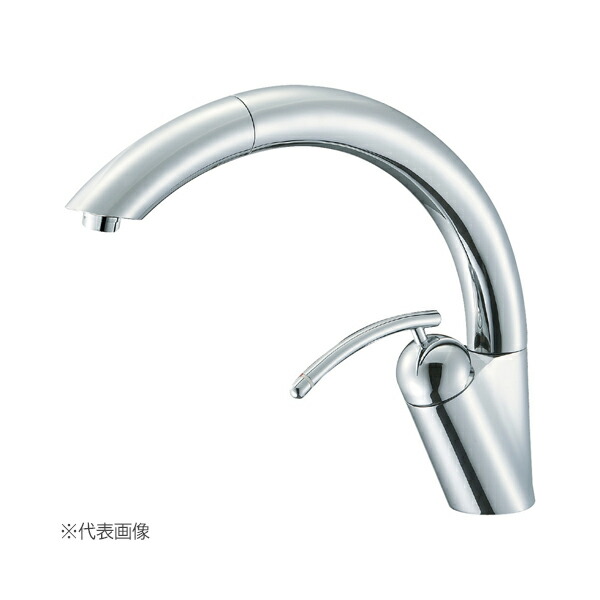 π≧三栄水栓/SANEI 水栓金具【K8790JHV-13】シングルワンホールスプレー混合栓〔EA〕