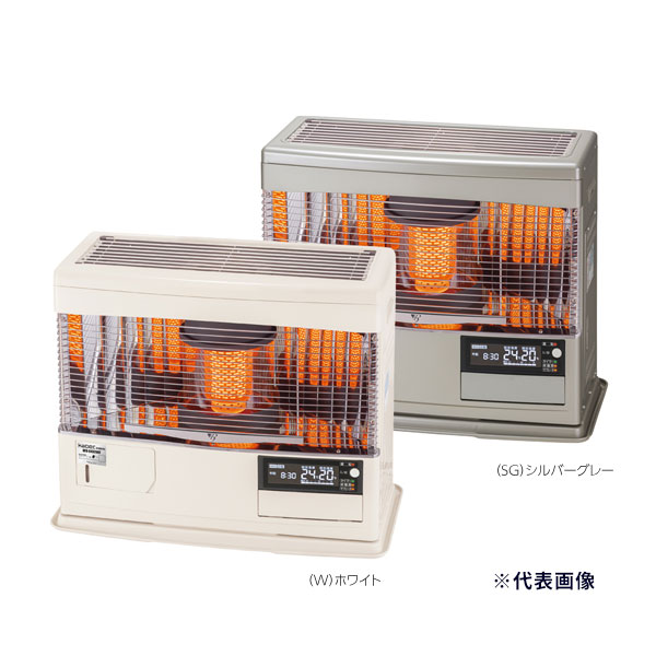 ●長府(旧サンポット) 石油ストーブ【UFH-6432UKF E(SG)】シルバーグレー カベック FF式 床暖房内蔵 木造17畳/コンクリート26畳 石油タンク別売〔FI〕