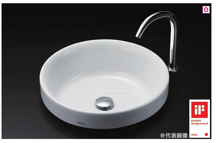 ●TOTO カウンター式洗面器【LS703#NW1】(洗面器のみ) ホワイト 丸形洗面器 ベッセル式〔GE〕｜家電と住設のイークローバー