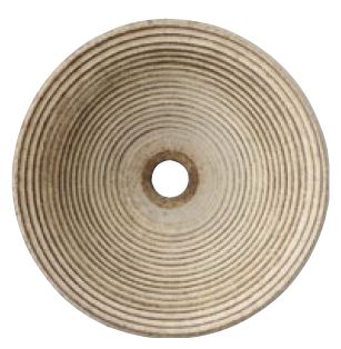 三栄水栓/SANEI 【HW1023-L-009】(本体のみ) 手洗器 利楽 渦(うず) 丸置型(大)〔FA〕