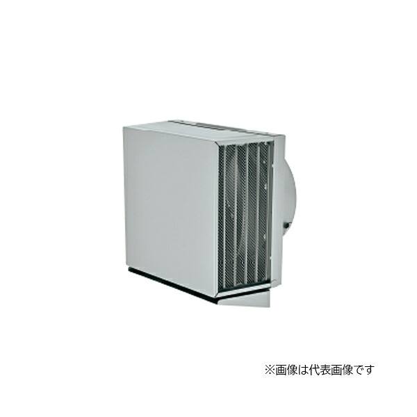 MELAT/メルコエアテック 換気部材【AT-100KMWSW】角形耐外風フード(左右開口・ドレン皿付タイプ) 外壁用(ステンレス製) 適用パイプφ100 縦ギャラリ・網 受注生産〔HF〕