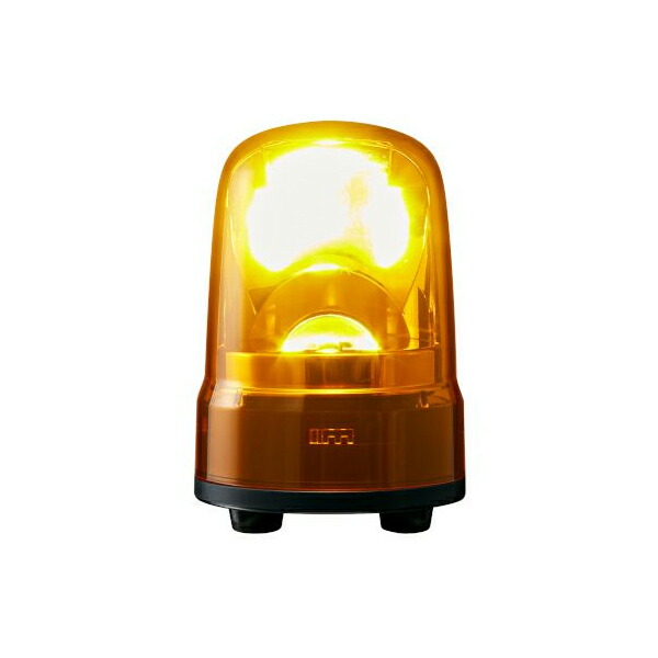 Яパトライト 【SKS-M1J-Y】黄 回転灯 モータ回転 DC12-24V φ80mm 配線：キャブタイヤコード ブザーなし