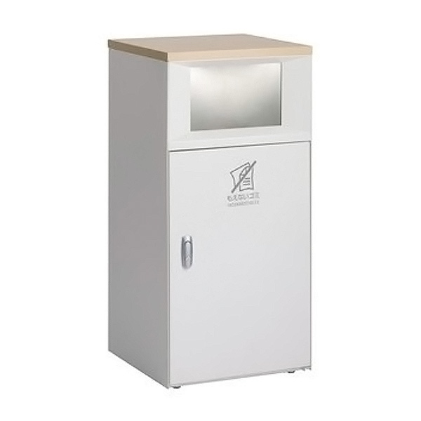●u.テラモト 紙くずかご【DS-189-512-0】トラッシュボックスFT 象牙色 もえないゴミ用 67L 屋内用 標準尺度手合い 受注生み出すこと