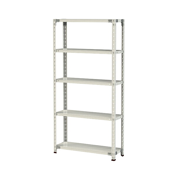 ●u.まっ盛りキン/山金工業【1.5S6330-5W】雄捩子受け答え軽中量仕合わせ(150kg/段) 5段 間口900粍 白いこと薄墨色 精神的な統合式