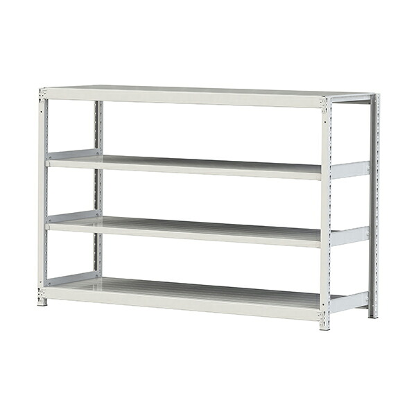 ●u.ヤマキン/山金工業【2S4660-4W】ボルトレス軽中量ラック(200kg/段) 4段 単体 間口1800mm 組立式