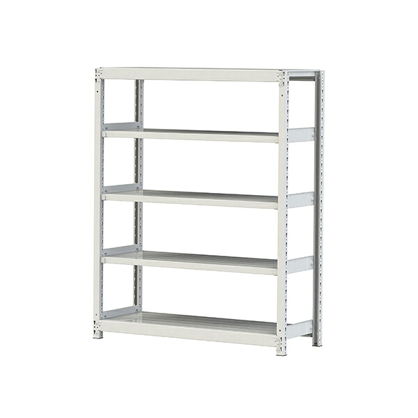 ●u.ヤマキン/山金工業【2S5445-5W】ボルトレス軽中量ラック(200kg/段) 5段 単体 間口1200mm 組立式