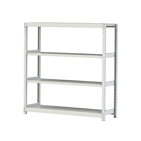 ●u.ヤマキン/山金工業【2S5545-4W】ボルトレス軽中量ラック(200kg/段) 4段 単体 間口1500mm 組立式