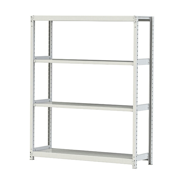 ●u.ヤマキン/山金工業【2S6545-4W】ボルトレス軽中量ラック(200kg/段) 4段 単体 間口1500mm 組立式