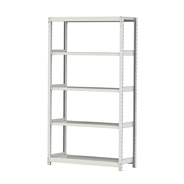 ●u.ヤマキン/山金工業【2S7445-5W】ボルトレス軽中量ラック(200kg/段) 5段 単体 間口1200mm 組立式