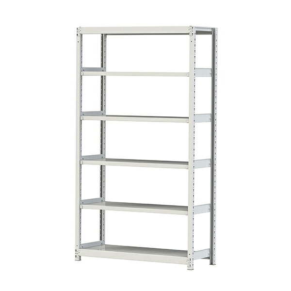 ●u.ヤマキン/山金工業【2S7445-6W】ボルトレス軽中量ラック(200kg/段) 6段 単体 間口1200mm 組立式｜家電と住設のイークローバー 23,362円