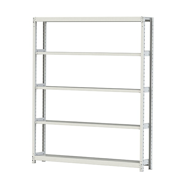 ●u.ヤマキン/山金工業【2S7630-5W】ボルトレス軽中量ラック(200kg/段) 5段 単体 間口1800mm 組立式|家電と住設のイークローバー