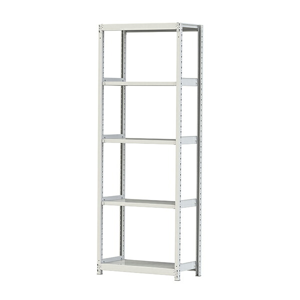 ●u.ヤマキン/山金工業【2S8345-5W】ボルトレス軽中量ラック(200kg/段) 5段 単体 間口900mm 組立式