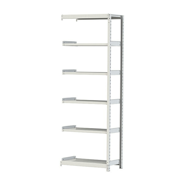 「連結型のみの購入は不可」●u.ヤマキン/山金工業【2S8345-6WR】ボルトレス軽中量ラック(200kg/段) 6段 連結 間口900mm 組立式