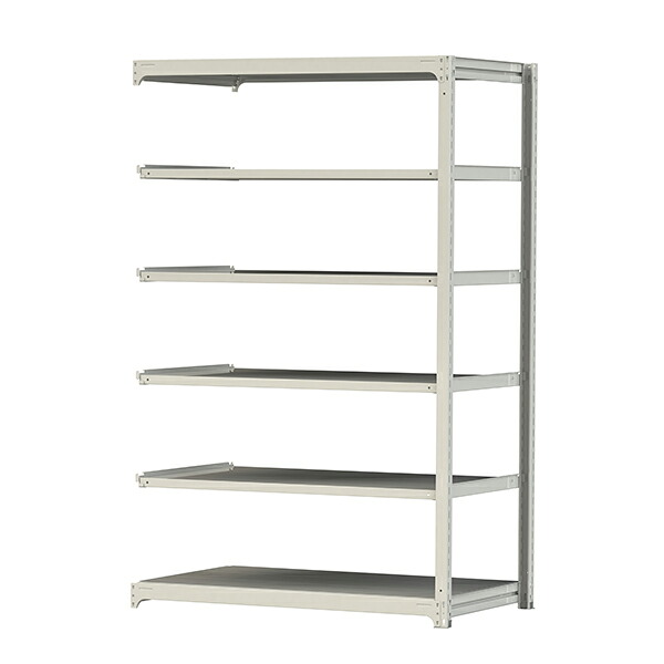 「連結型のみの購入は不可」●u.ヤマキン/山金工業【3S8591-6WR】ボルトレス中量ラック(300kg/段) 6段 連結 高さ2400mm ホワイトグレー 組立式 39,218円