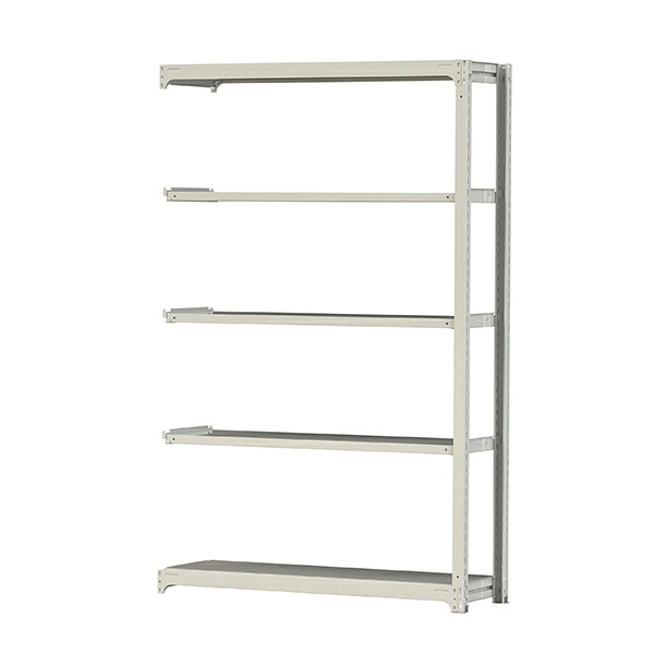 「連結型のみの購入は不可」●u.ヤマキン/山金工業【5S8548-5WR】ボルトレス中量ラック(500kg/段) 5段 連結 高さ2400mm ホワイトグレー 組立式｜家電と住設のイークローバー 28,827円