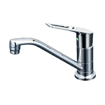 KVK 水栓金具【KM5011ZUTR2EC】取付穴兼用型・シングル混合栓 eレバー 200mmパイプ付 寒冷地用〔HB〕
