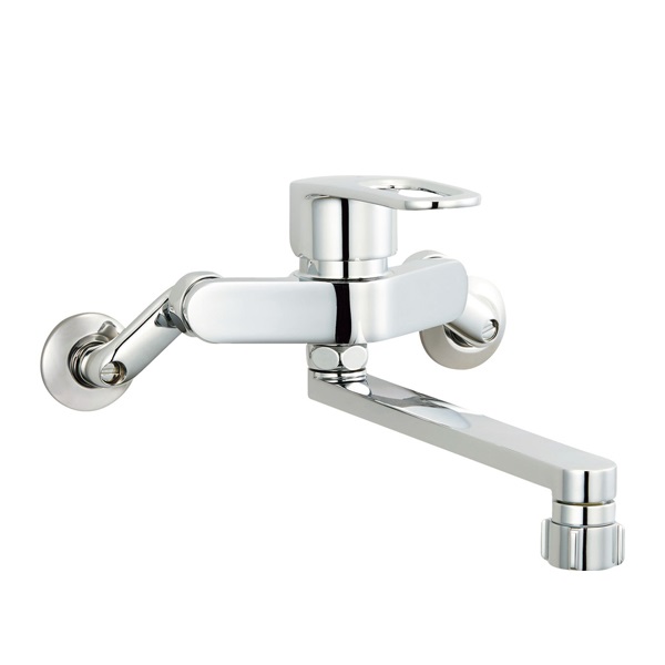 INAX/LIXIL キッチン用水栓金具【SF-WM432SY】キッチンシャワー付シングルレバー混合水栓 壁付タイプ クロマーレS(エコハンドル)〔IE〕