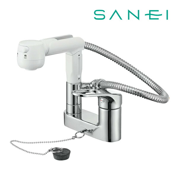 《店卸し資産あり》◆15時迄さし出し聞き届ける！∠三栄水栓/SANEI 【K37100R-W】シングルスかき鳴らす練りあわせる栓(洗髪用) 天然ゴム栓あり