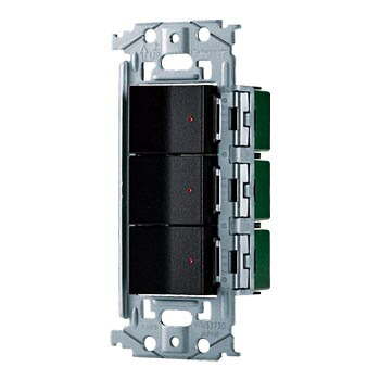 パナソニック 配線器具【WNSS51777B】マットブラック SO-STYLE 埋込スイッチセット パイロットスイッチC 4A×3