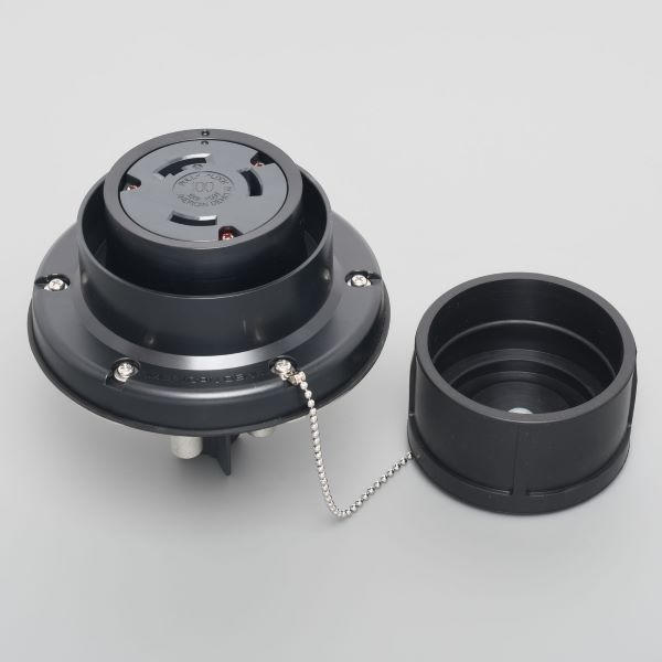 Яアメリカン電機 【31026EW】黒色 防水形パネルコンセント 引掛形 100A 3P 250V
