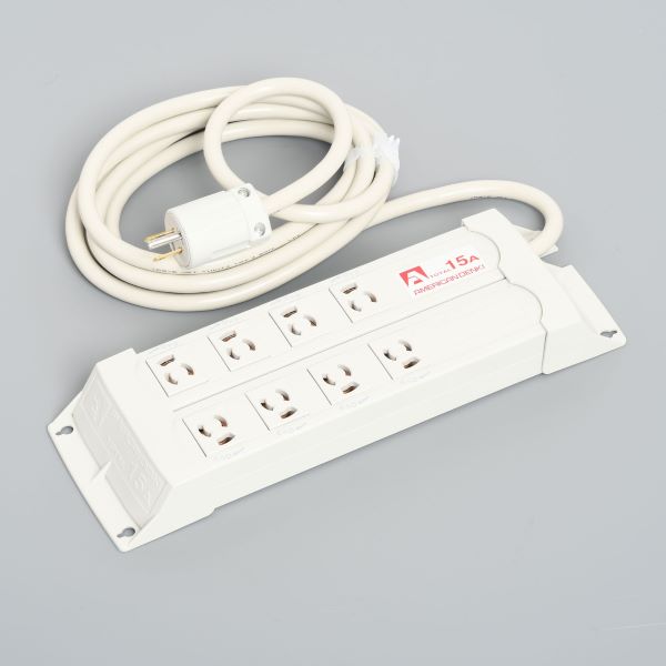 Яアメリカン電機 【KC1130H】白いこと パラタップ 抜止形8ヶ口 吊りひも3m 平刃形繋ぎ 125V