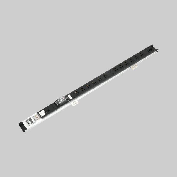 Яアメリカン電機 【HA7122】黒色 0Uコンセントバー 20A入力 抜止形12ヶ口 スライドレールタイプ 20A安全ブレーカ付 受注生産