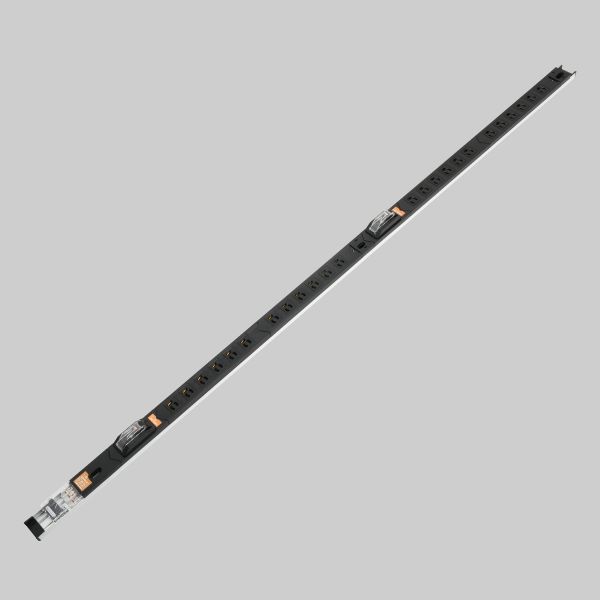 ▲Яアメリカン電機 【HA7241S】黒色 0Uコンセントバー 30A入力 抜止形24ヶ口 スリムタイプ 15A安全ブレーカ付 受注生産｜クローバー資材館