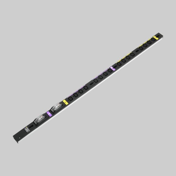 ▲Яアメリカン電機 【HA9162S】黒色 0Uコンセントバー 30A入力 IEC C-13×16ヶ口 スリムタイプ 20A安全ブレーカ付 受注生産