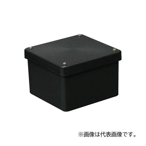 ▲未来工業 【PVP-4020BK】ブラック 防水プールボックス (カブセ蓋) 正方形(ノック無) 400×400×200