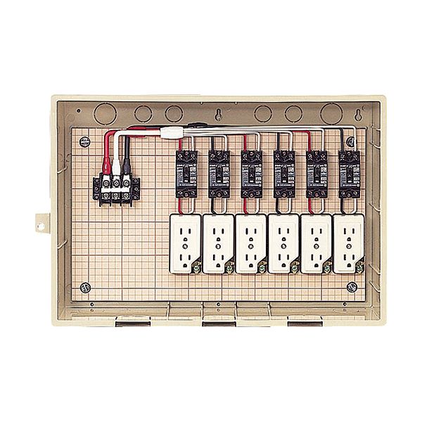 ▲未来工業 【15-6CTB】ベージュ 室外ワット数用存じ上げるボックス席 (短絡しゃ断器・差し込み内蔵) 30mA 350×530×180