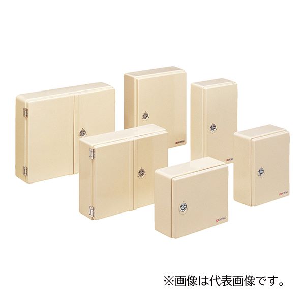 ▲未来工業 【FB-6585NJ】ベージュ 強化ボックス (FRP樹脂製防雨常設ボックス) 屋根無 ヨコ型 650×850×200 受注生産
