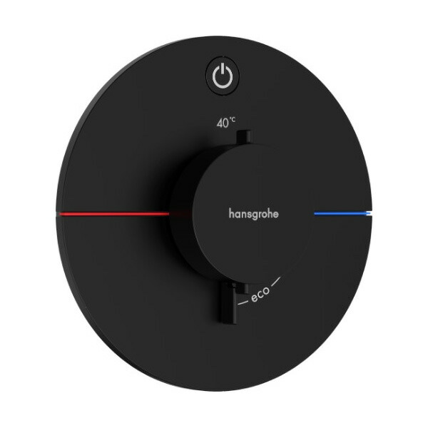 ハンスグローエ 【15553670】マットブラック シャワーセレクトコンフォートS シャワーサーモスタット 埋込式 混合水栓 1アウトレット (化粧部)〔EI〕