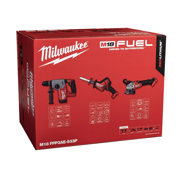 ▲●u.ミルウォーキー/Milwaukee 【M18FPP3AE-533PJP】M18 FUEL パワーパック