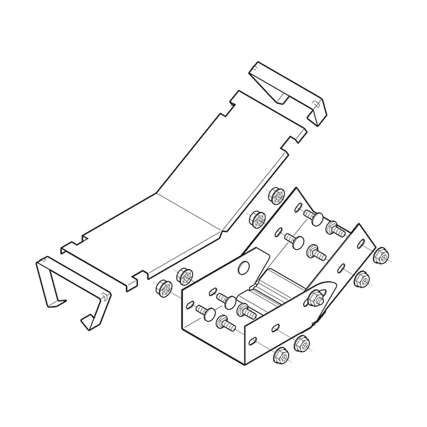 Яネグロス電工 【DI-12VF】垂直方向自在継ぎ金具(内曲線状の形) 溶かすジンクめっき鋼板 DP12手合い