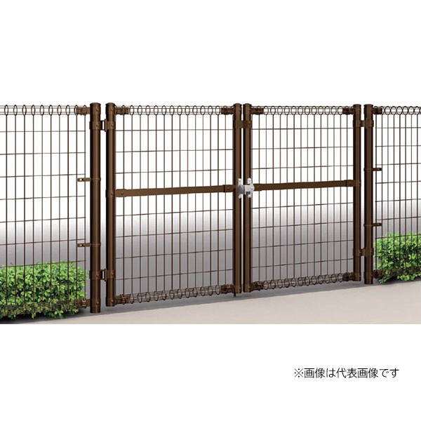 ●u.四国化成建材【NLMM10-1010WWH】ホワイト スチールメッシュ門扉 LMM10型 両開き (920×2)×1,000mm 受注生産
