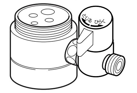 ナニワ製作所 【NSP-SJA7】浄水器・食器洗い乾燥機用分岐水栓 シングル分岐 (旧品番 NSJ-SJA7)〔▽〕
