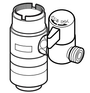 ナニワ製作所 【NSP-SEC7】浄水器・食器洗い乾燥機用分岐水栓 シングル分岐 (旧品番 NSJ-SEC7)〔▽〕