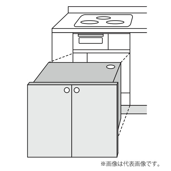 ●パナソニック ビルトインコンロ部材【AD-SKK60AKA】ブラック BIコンロ用キャビネット(内蔵型) 置台 間口幅60cm用 現地組み立て方式 (旧品番 AD-SKK60AK)〔EA〕|クローバー資材館