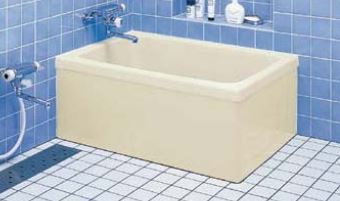 ●INAX/LIXIL ポリエック【PB-1001BR/L11】ミスティアイボリー 右排水 1,000サイズ 和風タイプ 2方半エプロン〔HJ〕