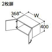 ●TOTO ウォールキャビネット【LWBA075ANA1A】Bシリーズ 2枚扉 間口750mm 受注約1週〔HC〕｜クローバー資材館