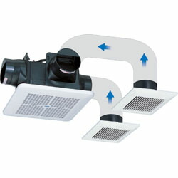 高須実業【TK-225R3L】上昇限度用換気ファン 3室一斉に風通し 透かし彫りダイアログボックス 24第四次元風通し相応う 標準尺度手合い 上昇限度用(導管式)〔HI〕