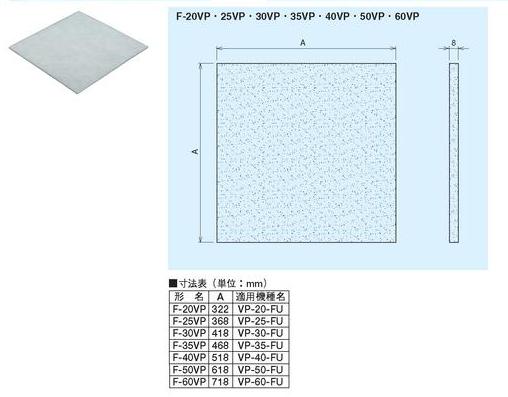 東芝(日本キヤリア) 換気扇部材【F-50VP】フィルターユニット交換用フィルター (50・45cm用) 5枚入り〔IF.F〕｜クローバー資材館