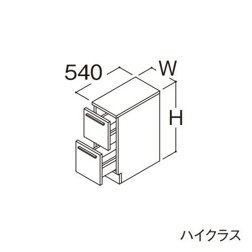 ●TOTO 【LBFB030AKG1】フロアキャビネット ハイクラス オクターブ カウンター高さ750mm 間口300mm 受注約1週〔GA〕｜クローバー資材館