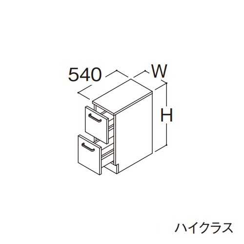 ●TOTO 【LBFS030BKG1】フロアキャビネット ハイクラス オクターブLite 1枚扉 カウンター高さ800mm 間口300mm 受注約1週〔GA〕