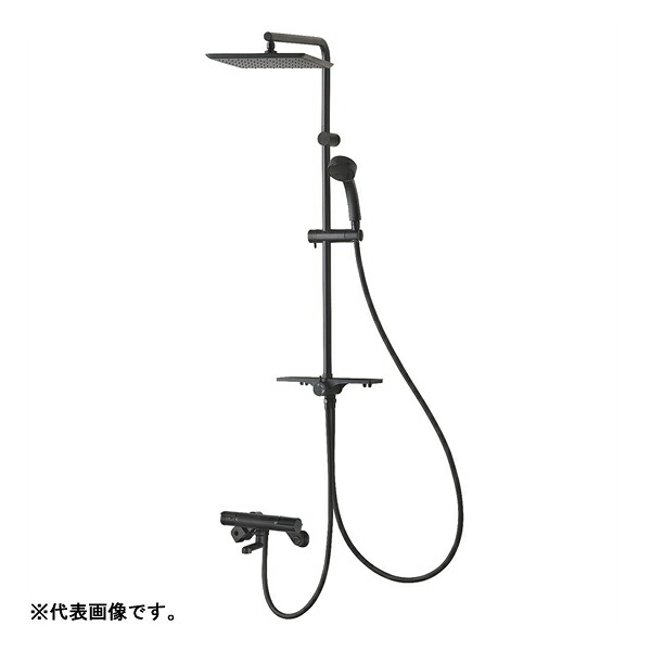 ●三栄水栓/SANEI 水栓金具【SK18C-2S2-MDP】サーモシャワー混合栓 URBANTOWER マットブラック 受注生産〔FA〕