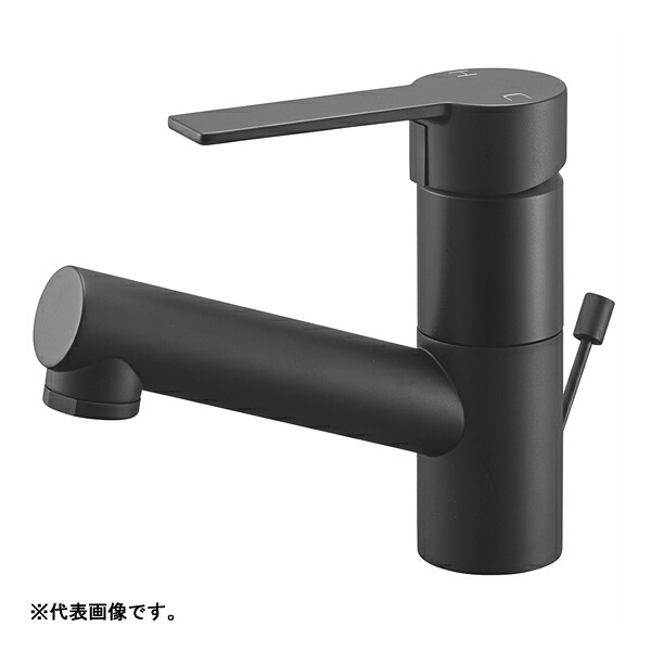 三栄水栓/SANEI 水栓金具【K475EPJV-1-MDP】シングルワンホール洗面練り合わせる栓 引っ敷き黒いこと ポップアップあり column 受注生み出すこと〔FA〕 洗面用設備-木材・建築資材・設備-洗面用水栓金具