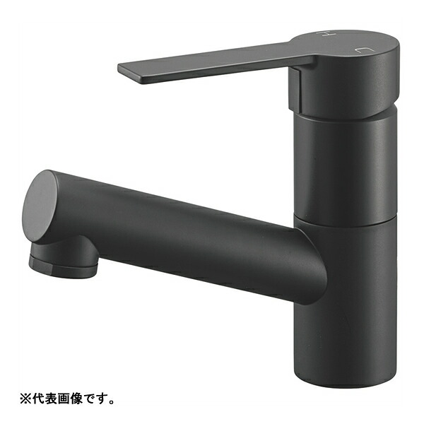 三栄水栓/SANEI 水栓金具【K475ENJV-1-MDP】シングルワンホール洗面混合栓 マットブラック ポップアップなし column 受注生産〔FA〕