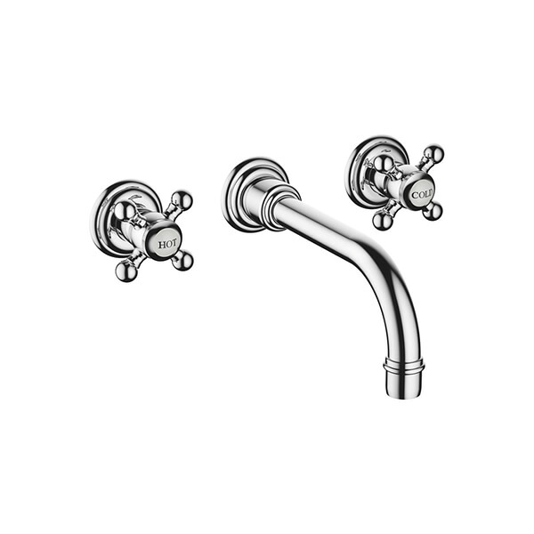 リラインス 【36712361-00(185mm)+3570097090(埋込部)】壁埋込型2バルブ洗面用混合栓 ドンブラハ マディソン&マディソンフレア 受注約2ヶ月〔FD〕