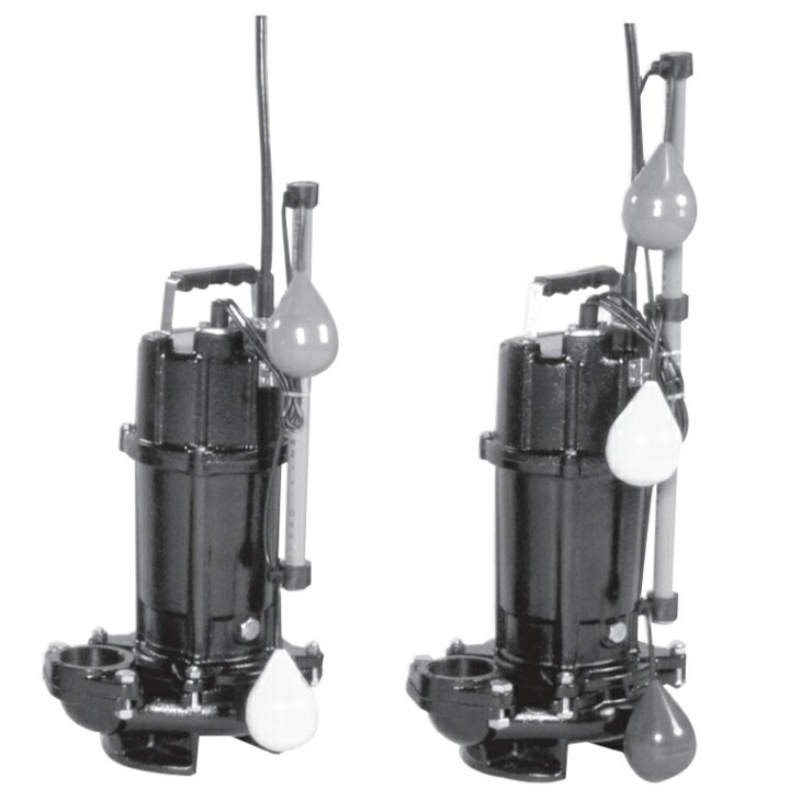 ●エバラ/荏原【40DVSA6.15B+40DVSJ6.15B】雑排水用セミボルテックス水中ポンプ DVSA型+DVSJ型セット 三相 60Hz(旧品番 40DVSA6.15A+40DVSJ6.15A)〔GA〕|クローバー資材館